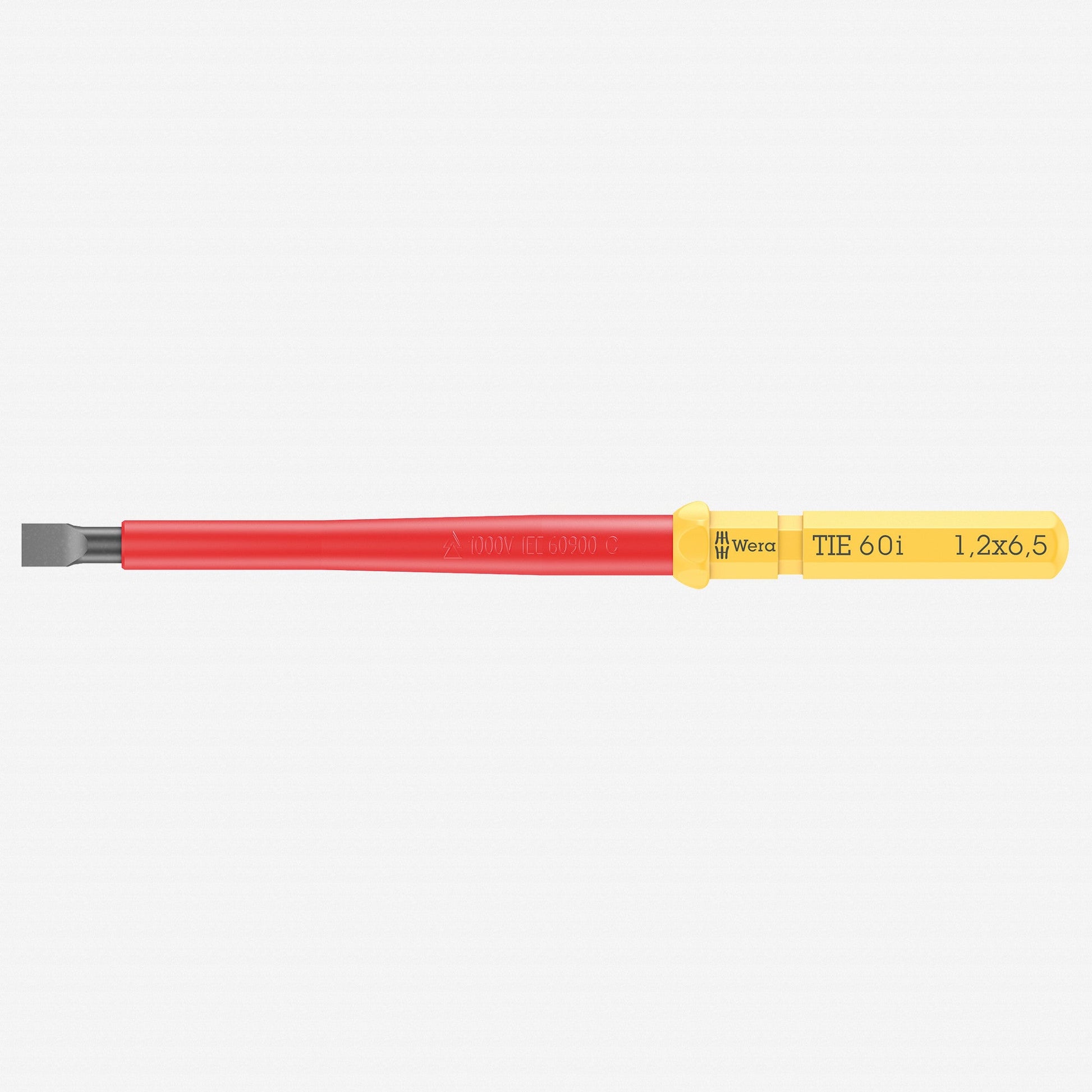 Wera 006505 KK VDE 60 i Insulated Blade for Slotted Screws, 1.2 x 6.5 x 157 mm - WR006505 - KC Tool