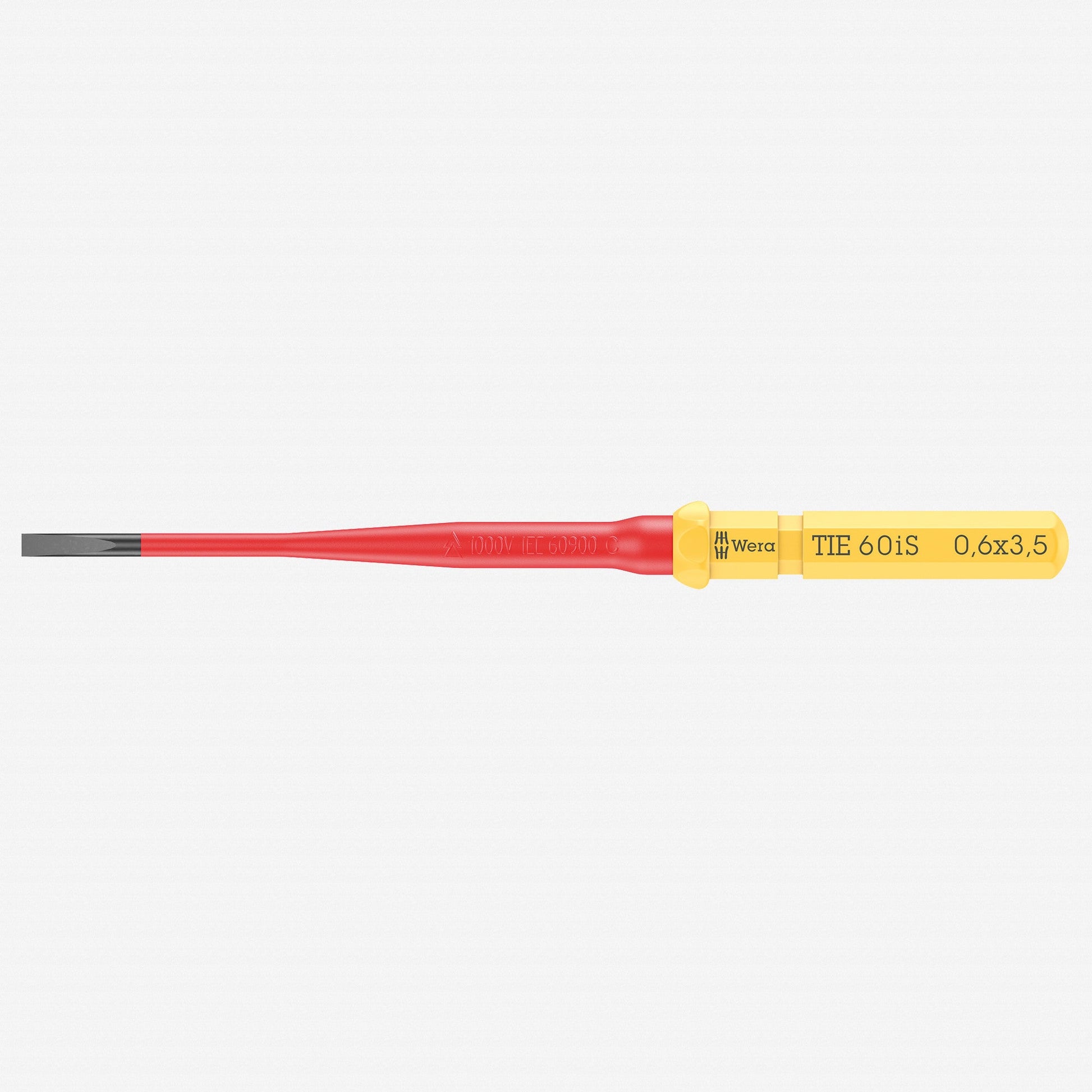 Wera 006506 KK VDE 60 iS Insulated Blade for Slotted Screws, 0.6 x 3.5 x 157 mm - WR006506 - KC Tool
