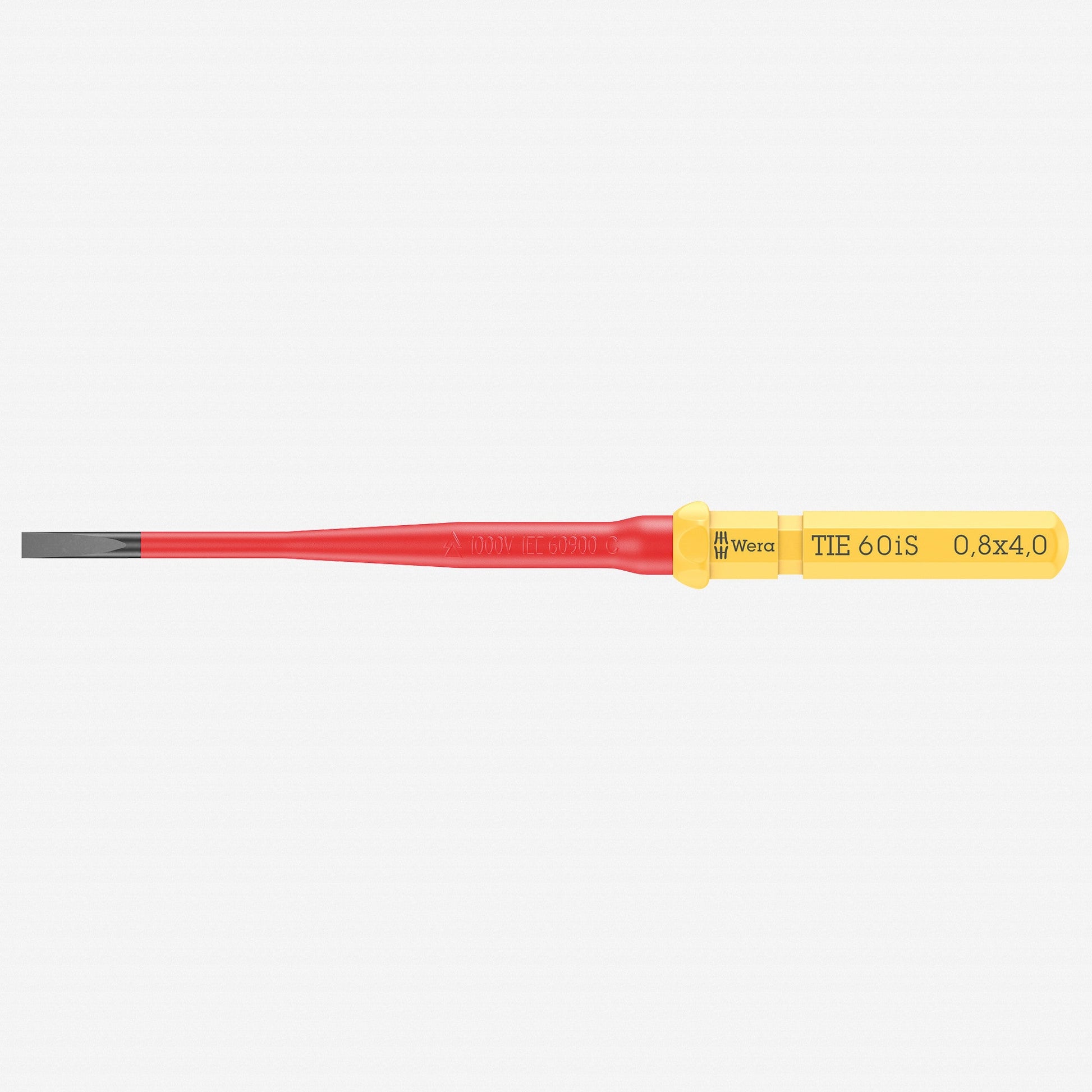 Wera 006507 KK VDE 60 iS Insulated Blade for Slotted Screws, 0.8 x 4.0 x 157 mm - WR006507 - KC Tool