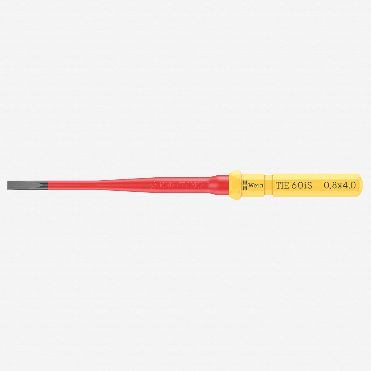 Wera 006507 KK VDE 60 iS Insulated Blade for Slotted Screws, 0.8 x 4.0 x 157 mm - WR006507 - KC Tool