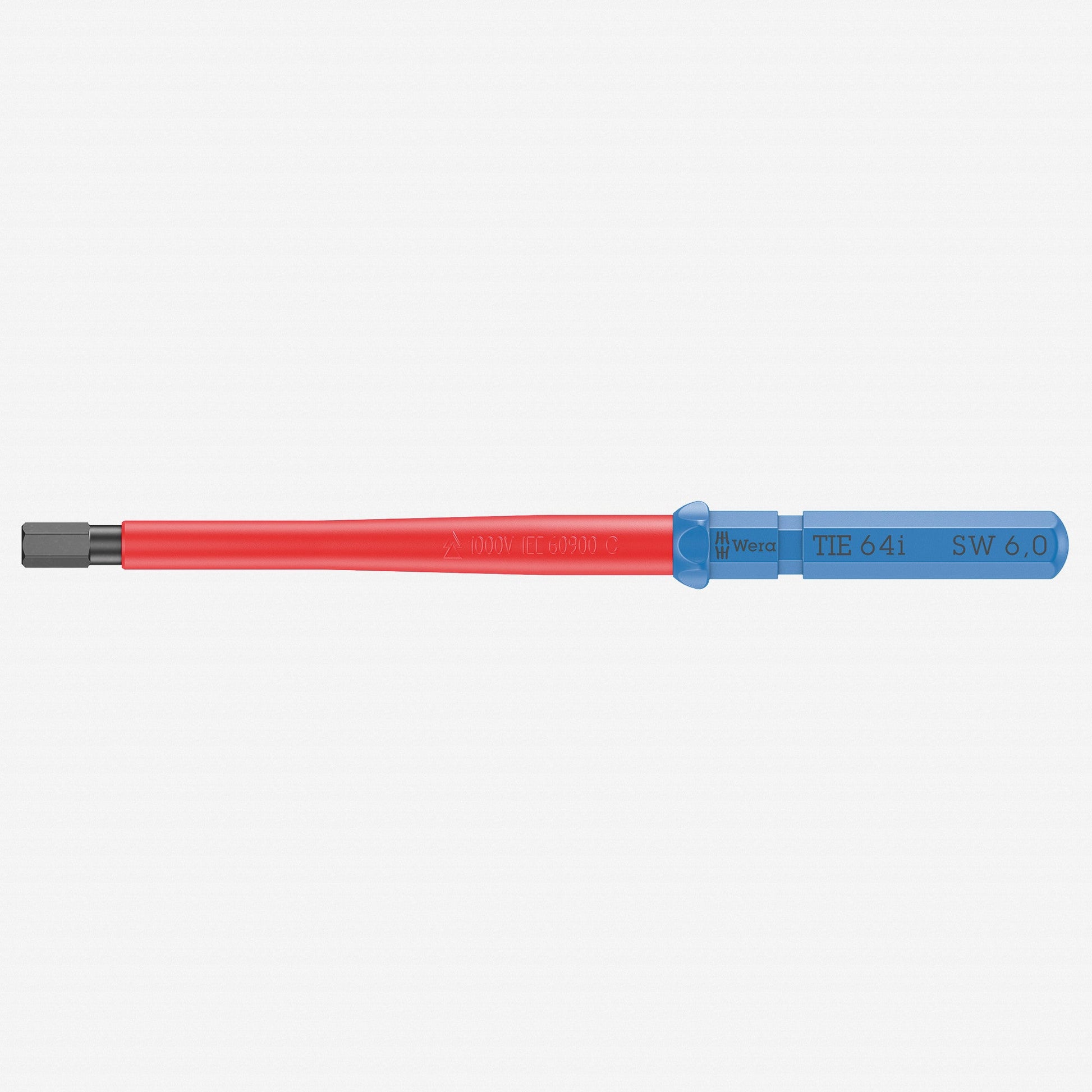 Wera 006522 KK VDE 64 i Insulated Blade for Hex Screws, 6.0 x 157 mm - WR006522 - KC Tool