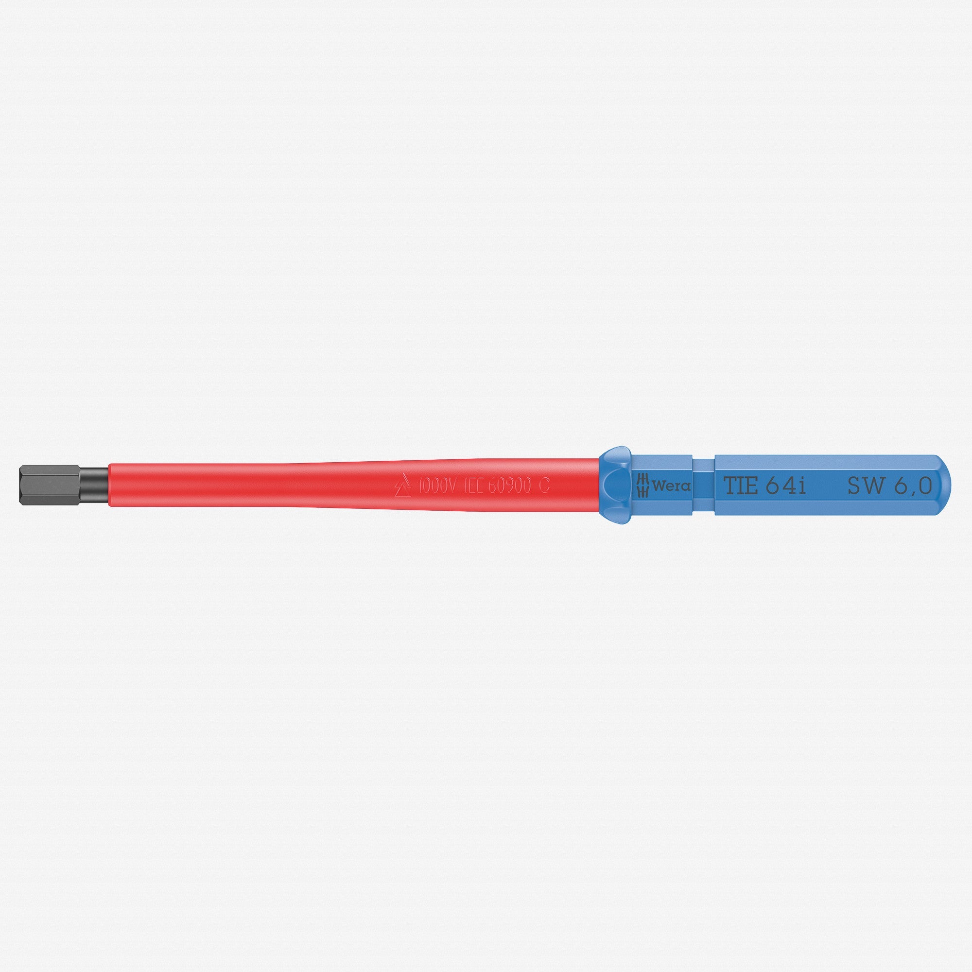 Wera 006522 KK VDE 64 i Insulated Blade for Hex Screws, 6.0 x 157 mm - WR006522 - KC Tool