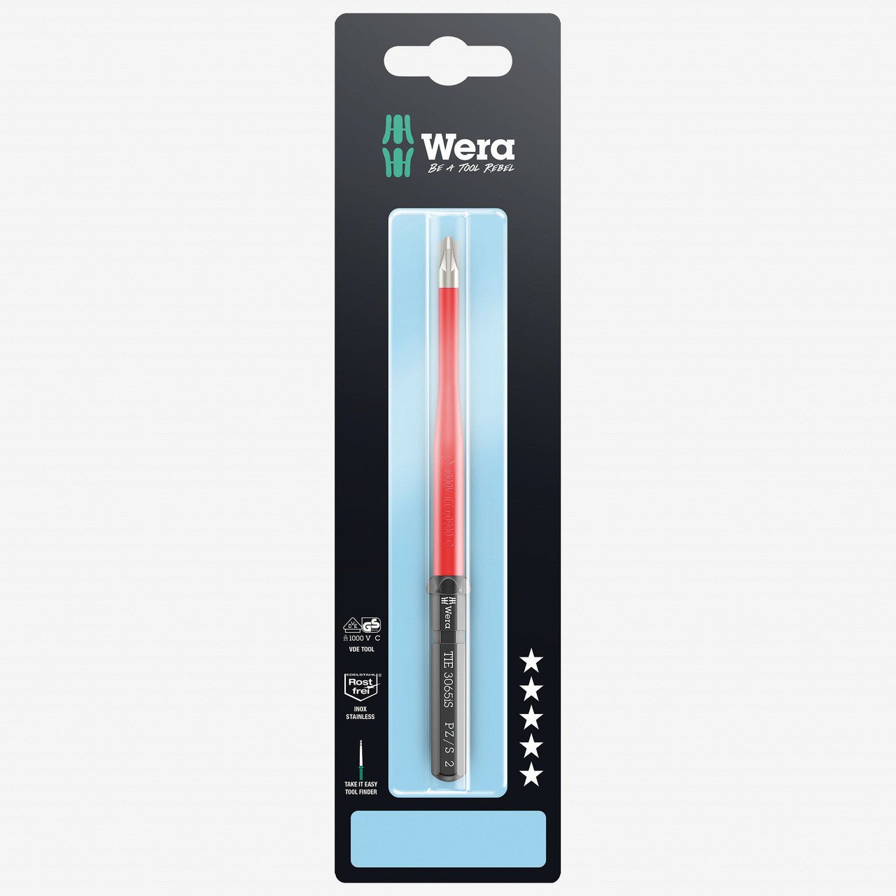 Wera 006585 Kraftform Kompakt VDE 3065 iS PZ/S  2 Insulated Stainless Take It Easy Blade - WR006585 - KC Tool