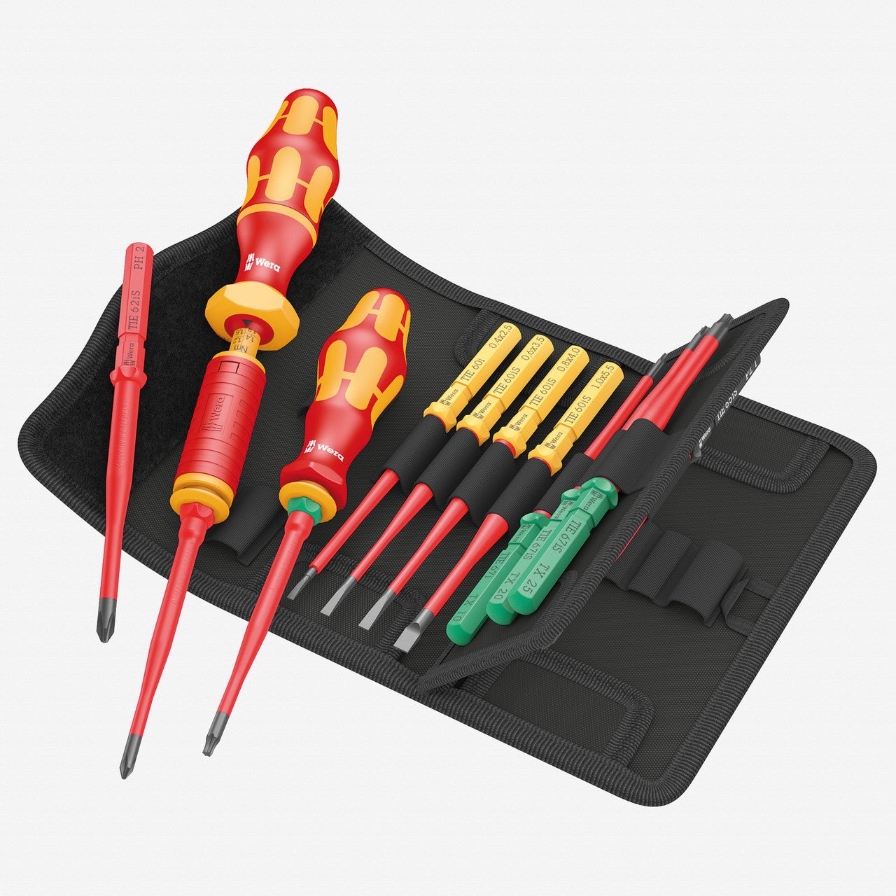 Wera 006609 Kraftform Kompakt VDE 16 Torque Extra Slim 1 Tool Finder Set, 1.2 - 3.0 Nm, 16 pieces - WR006609 - KC Tool