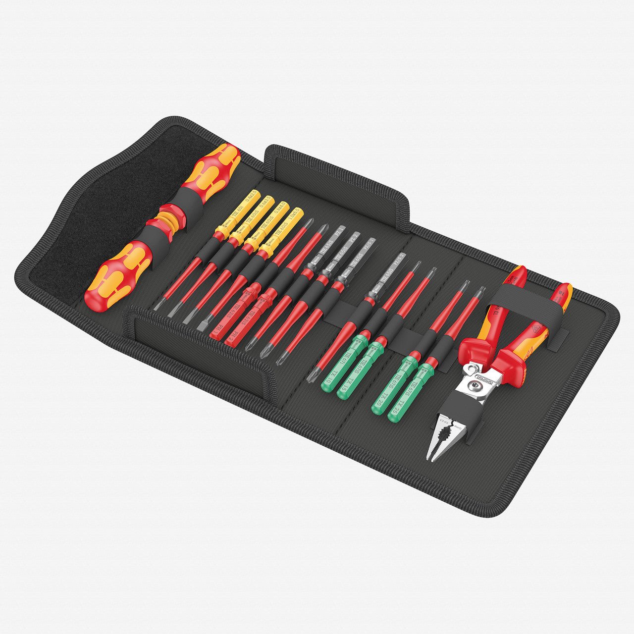 Wera 006612 Kraftform Kompakt VDE 17 Extra Slim 1 Tool Finder Set, 17 pieces - WR006612 - KC Tool