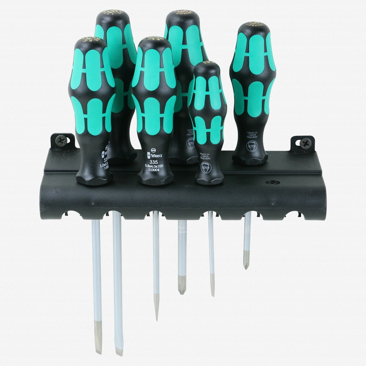 Wera 007681 Kraftform Plus Slotted/Pozidriv Screwdriver Set + Rack - WR007681 - KC Tool