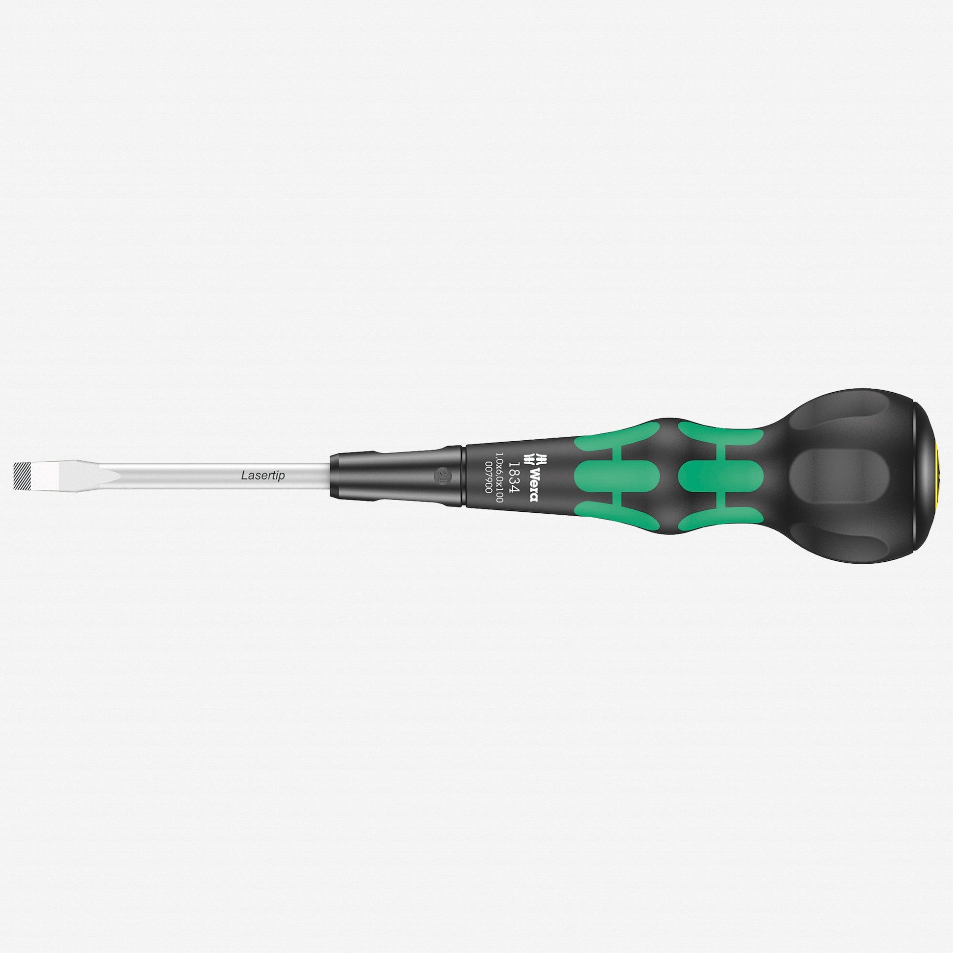 Wera 007900 Kraftform Ball-Grip Slotted Screwdriver, 1.0 x 6.0 x 100 mm - WR007900 - KC Tool