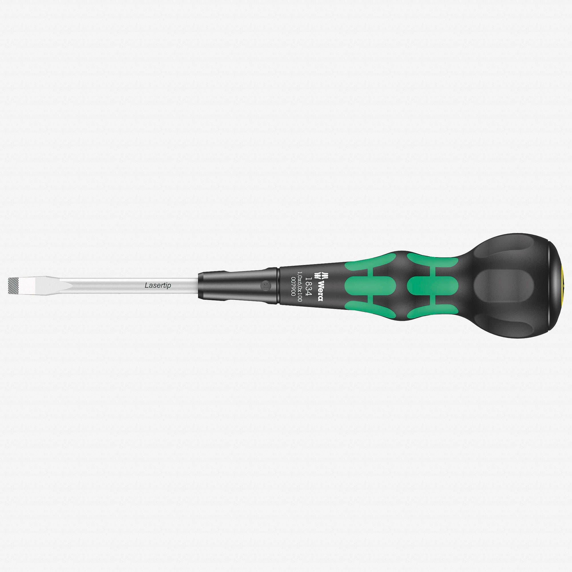 Wera 007900 Kraftform Ball-Grip Slotted Screwdriver, 1.0 x 6.0 x 100 mm - WR007900 - KC Tool