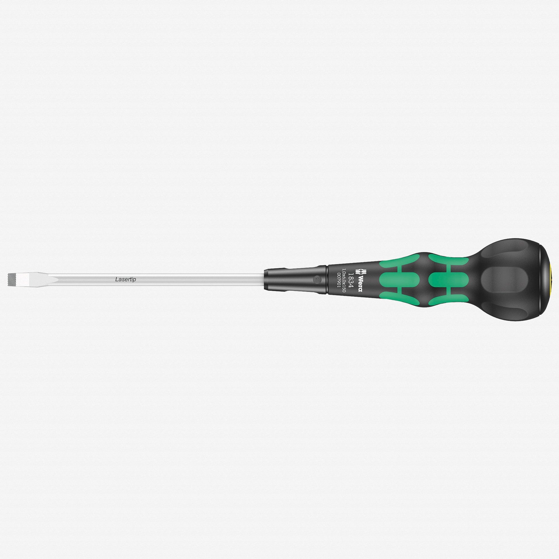 Wera 007901 Kraftform Ball-Grip Slotted Screwdriver, 1.0 x 6.0 x 150 mm - WR007901 - KC Tool
