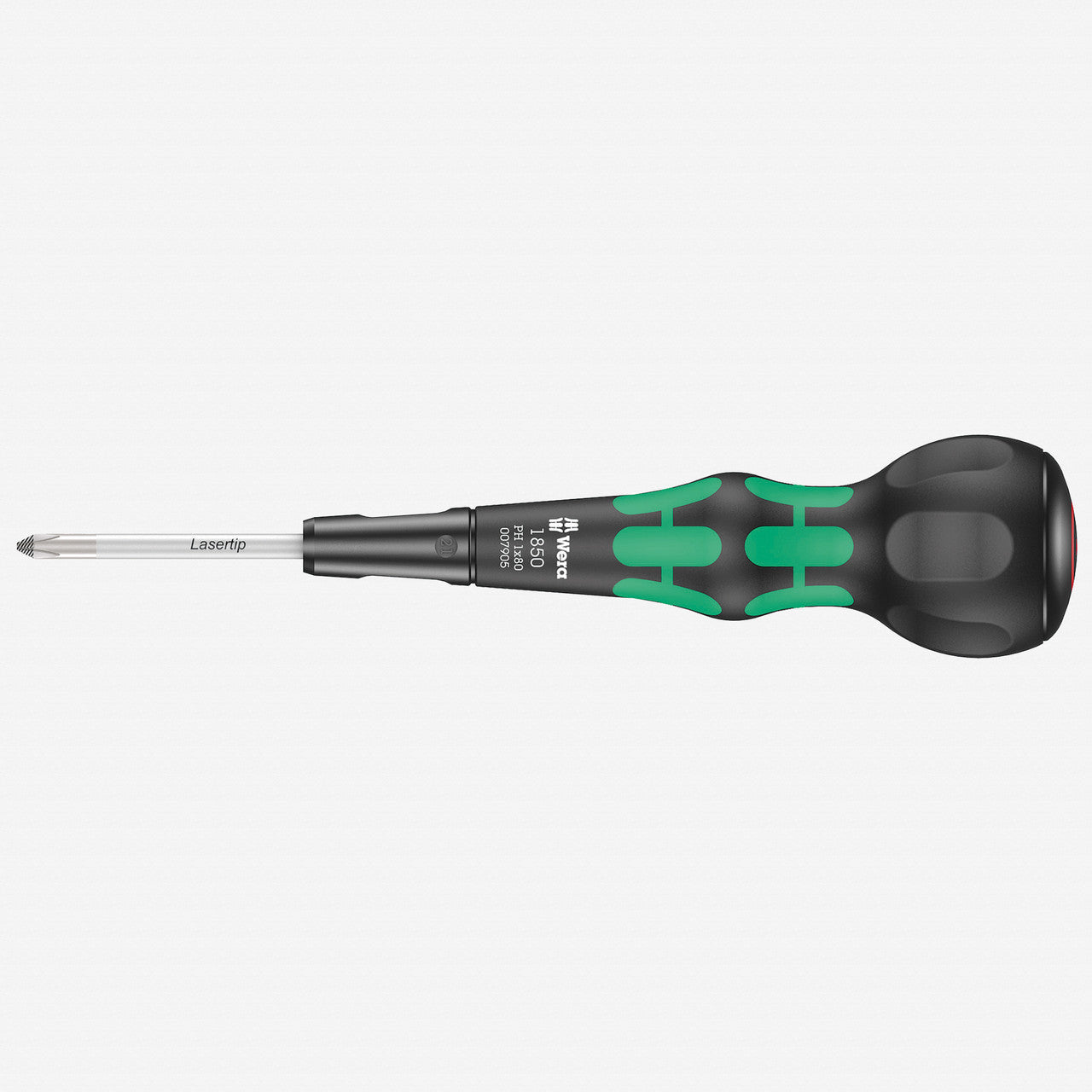 Wera 007905 Kraftform Ball - Grip Phillips Screwdriver, PH 1 x 80 mm - WR007905 - KC Tool