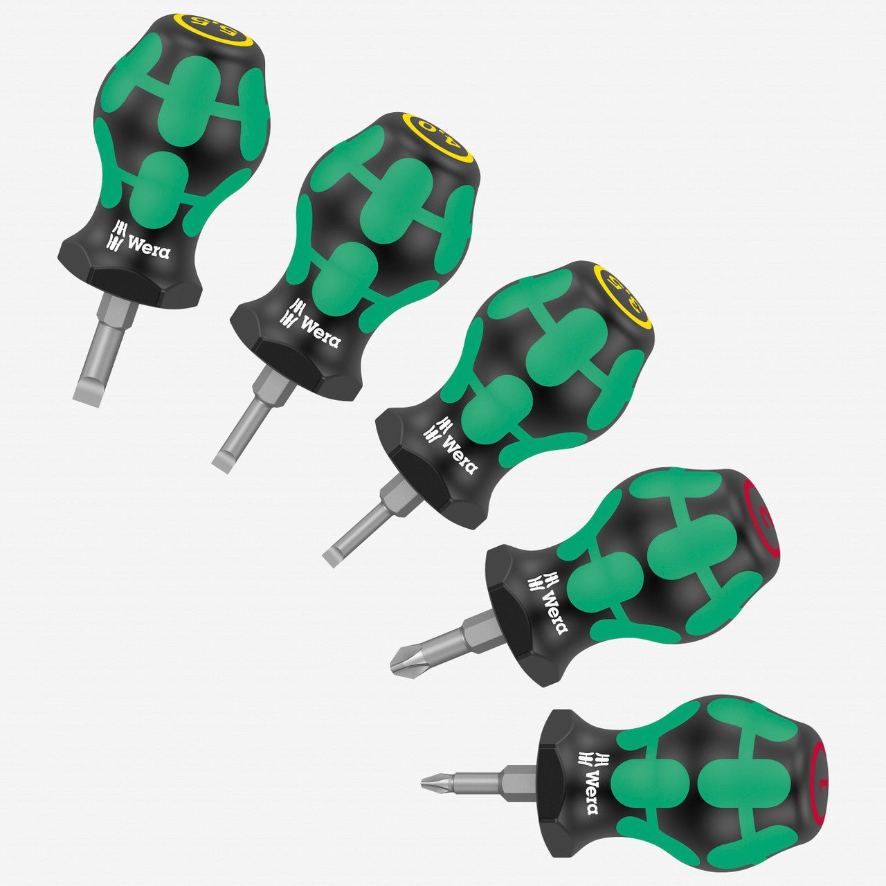 Wera 008871 Pozidriv and Slotted Stubby Set 2, 5 Pieces - WR008871 - KC Tool