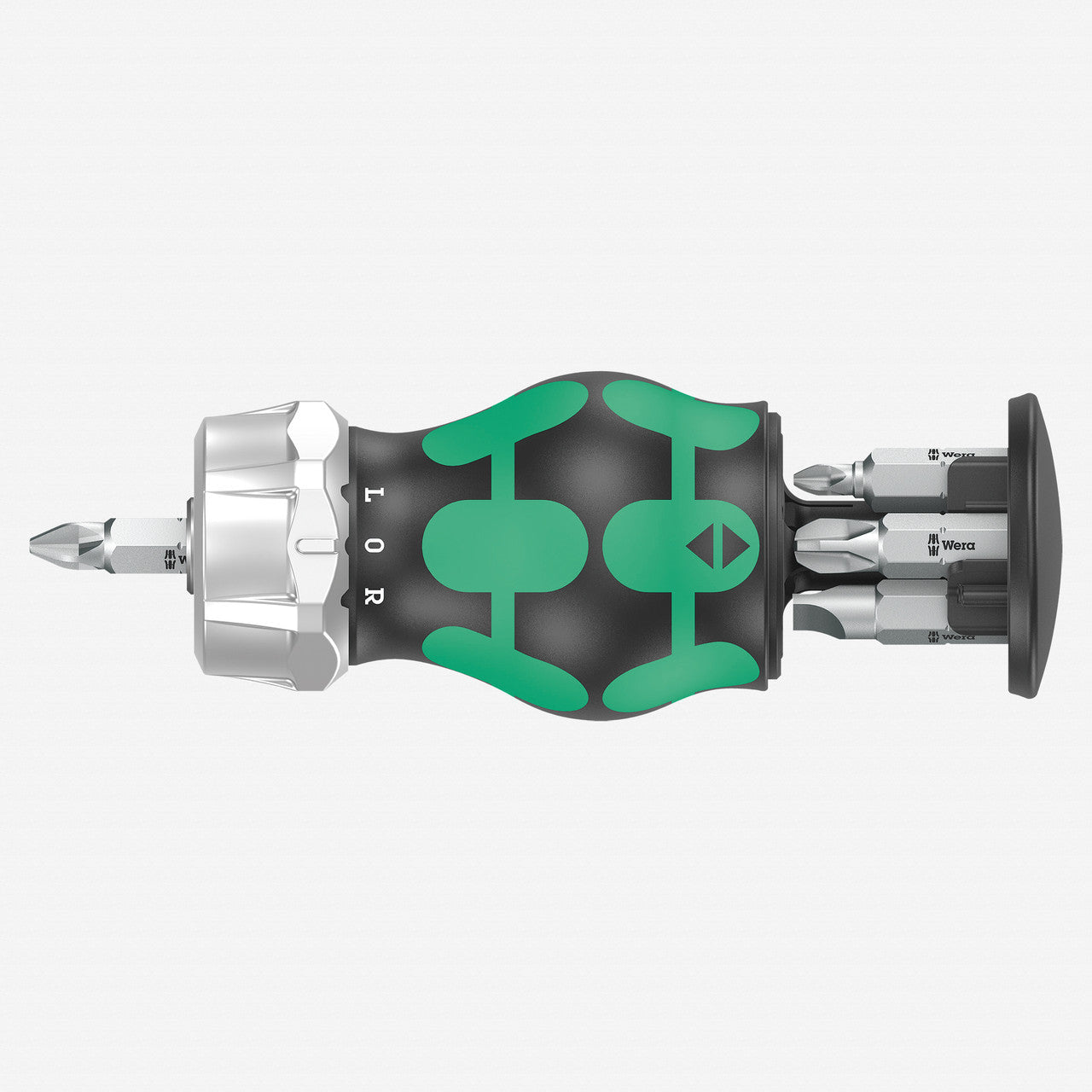 Wera 008885 Kraftform Kompakt RA 3 Ratcheting Stubby Screwdriver with Bit Storage, 6 Pieces - WR008885 - KC Tool