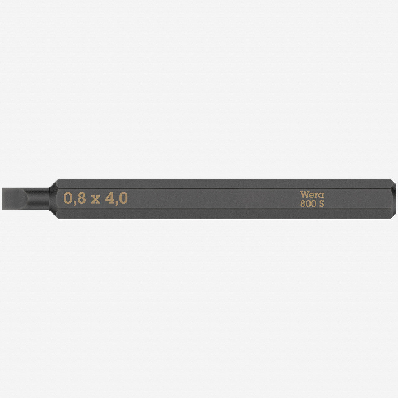 Wera 018140 Slotted 800 S Bit for Impact Screwdriver, 4.0 x 70mm - WR018140 - KC Tool