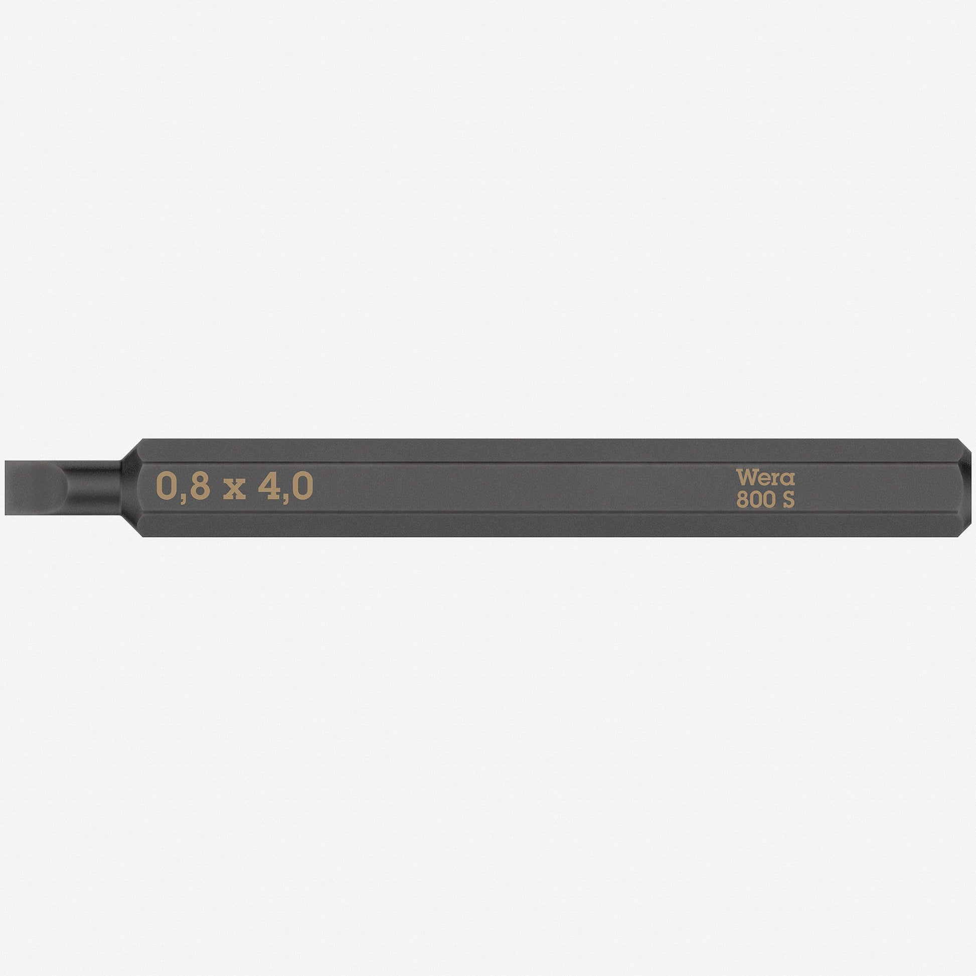 Wera 018140 Slotted 800 S Bit for Impact Screwdriver, 4.0 x 70mm - WR018140 - KC Tool