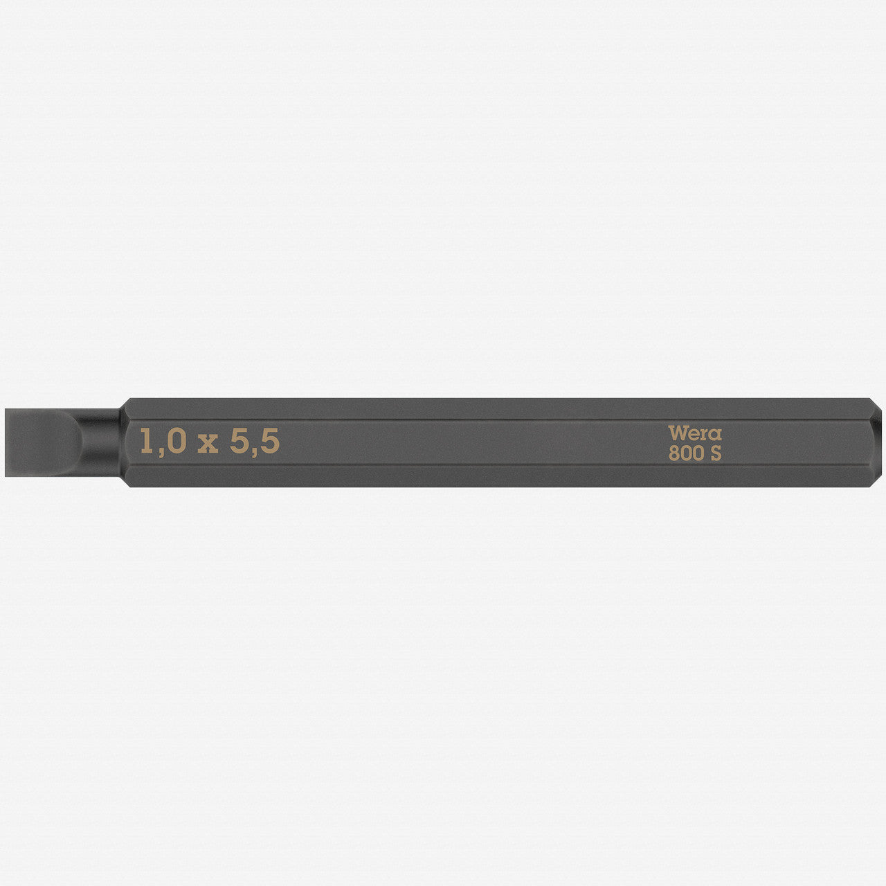Wera 018141 Slotted 800 S Bit for Impact Screwdriver, 5.5 x 70mm - WR018141 - KC Tool