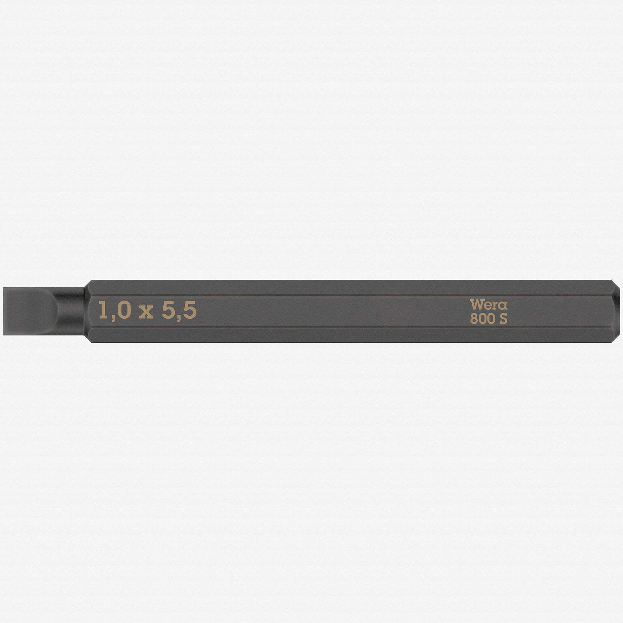 Wera 018141 Slotted 800 S Bit for Impact Screwdriver, 5.5 x 70mm - WR018141 - KC Tool