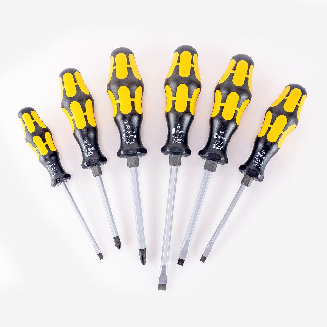 Wera 018282 Kraftform Plus Slotted/Phillips Screwdriver Set + Rack - WR018282 - KC Tool