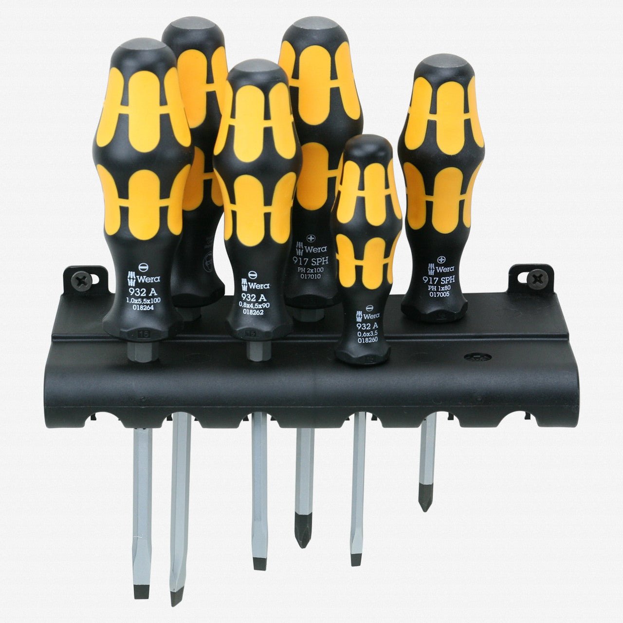 Wera 018282 Kraftform Plus Slotted/Phillips Screwdriver Set + Rack - WR018282 - KC Tool