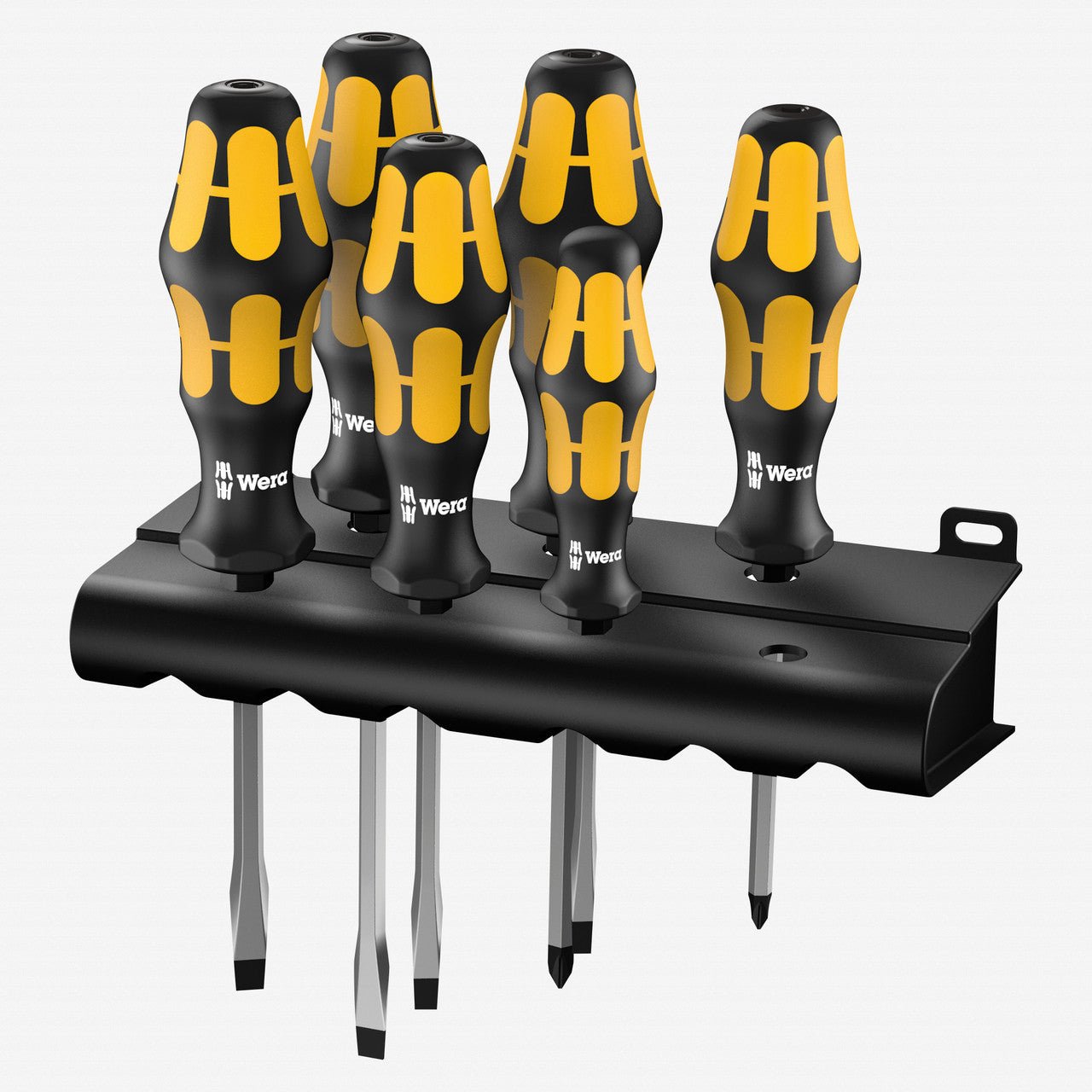 Wera 018283 Kraftform Plus Slotted/Phillips Screwdriver Set + Rack - WR018283 - KC Tool