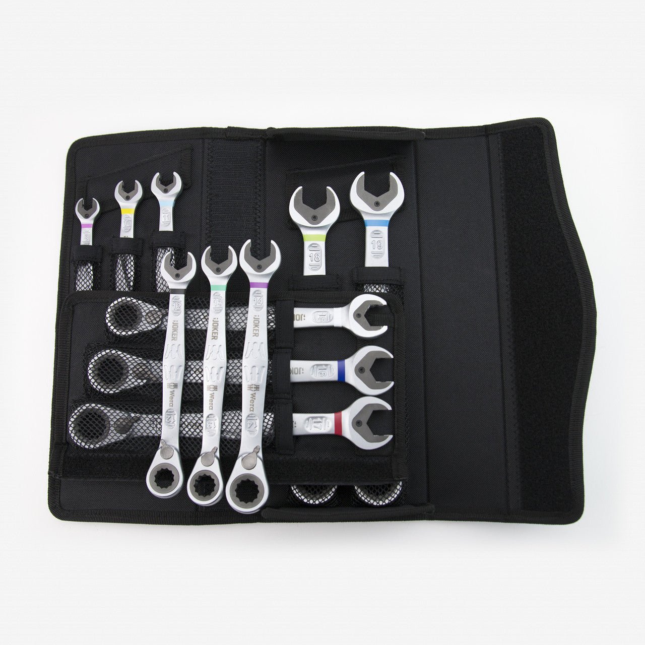 Wera 020091 Joker Combination Wrench Pouch Set with Switch - 11 Piece Metric - WR020091 - KC Tool