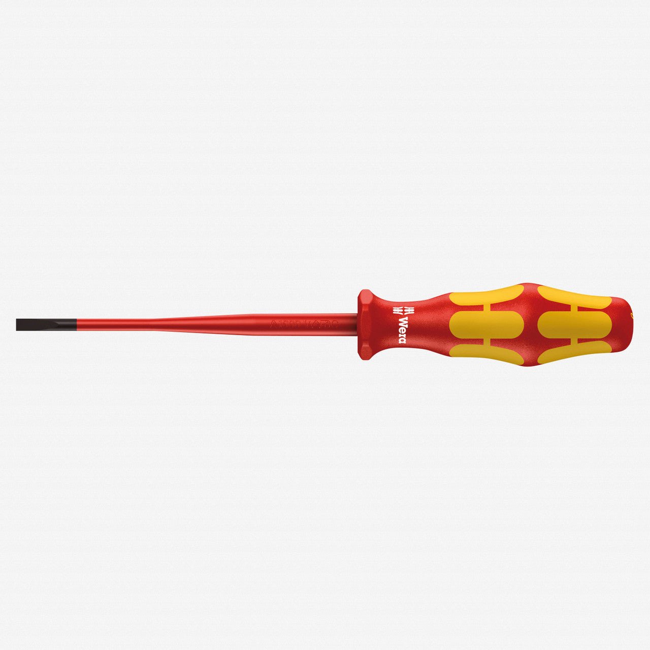 Wera 020129 Kraftform Plus VDE Slotted Super Slim Screwdriver, 4.0 x 100mm - WR020129 - KC Tool