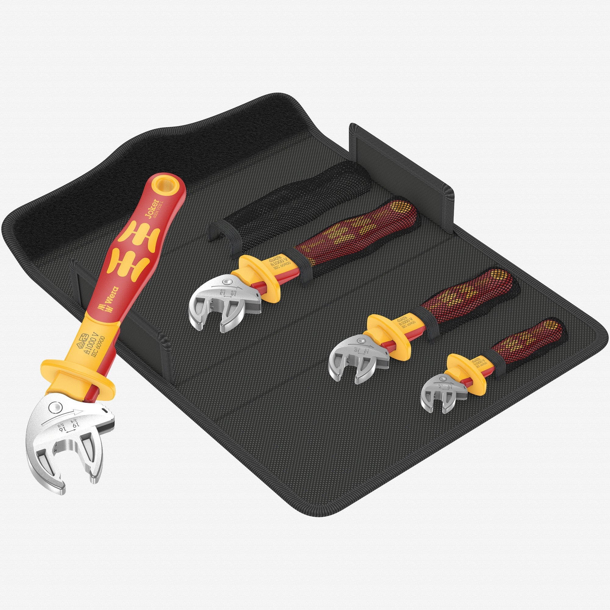 Wera 020170 Joker 6004 VDE Self-setting Wrench Set 1, 4 Pieces - WR020170 - KC Tool