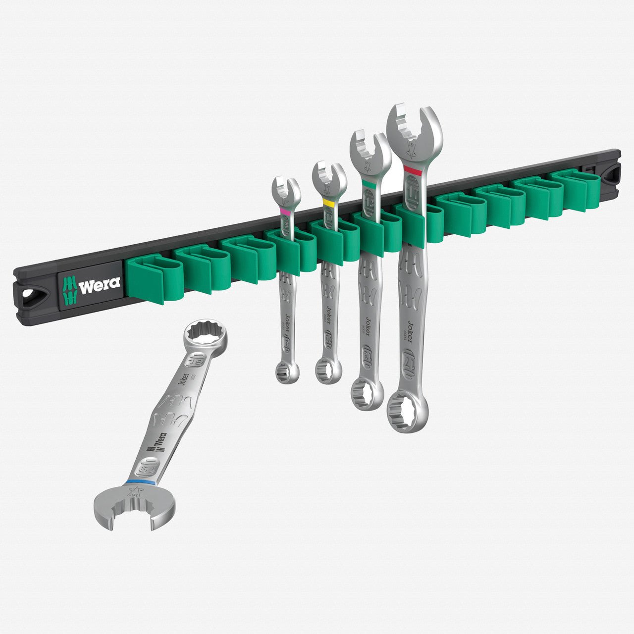 Wera 020234 9641 Magnetic Rail 6003 Joker 2 Ring Spanner Set, Metric, 5 Pieces - WR020234 - KC Tool