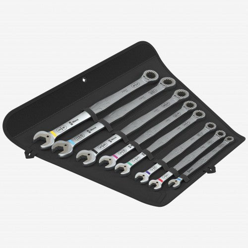 Wera 020385 6007 Joker Imperial 8 Set 1 Long Design Ratcheting SAE Combination Wrench Set, 8 Pieces, 5/16" - 3/4" - WR020385 - KC Tool