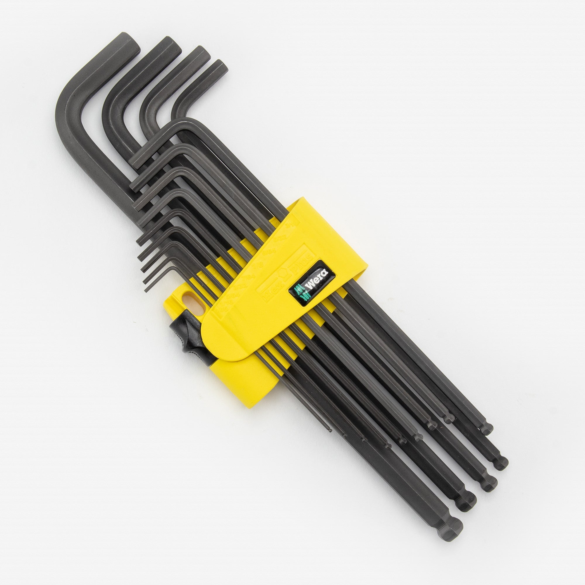 Wera 021728 Hex + Ball End Hex SAE L-key Clip Set, 13 Pieces - WR021728 - KC Tool