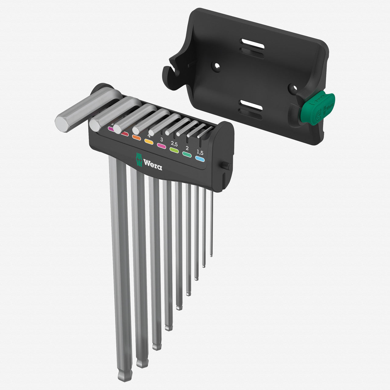 Wera 022102 950/9 Hex - Plus 8 L - key Set, Metric, Chrome - plated, 9 Pieces - WR022102 - KC Tool