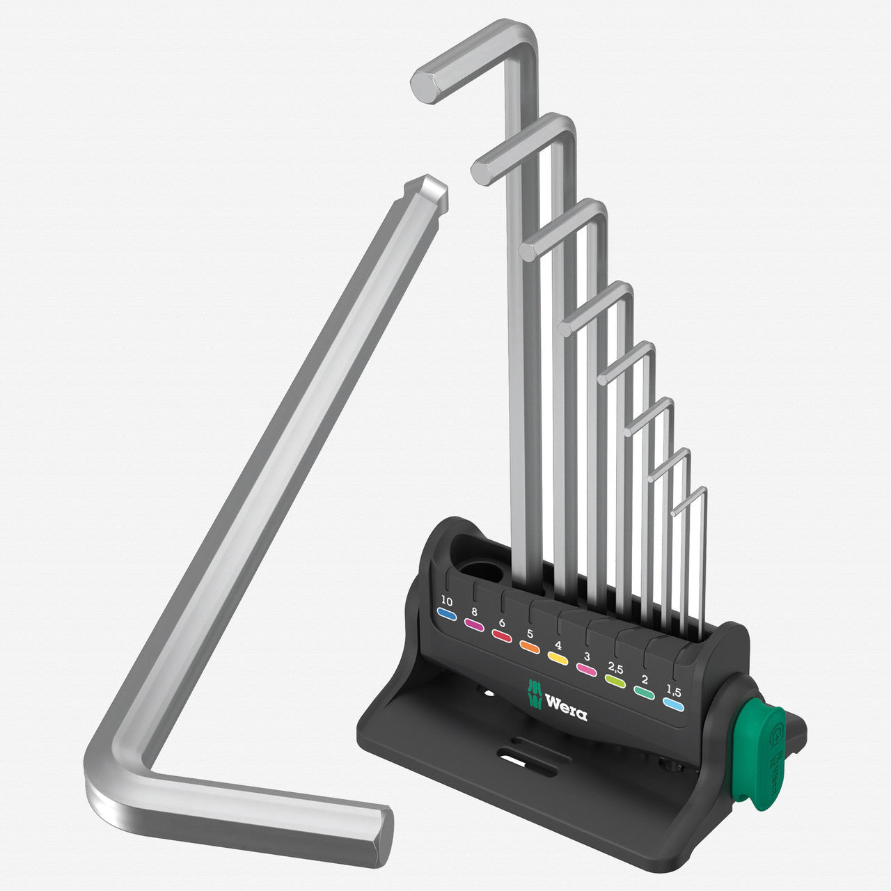 Wera 022102 950/9 Hex - Plus 8 L - key Set, Metric, Chrome - plated, 9 Pieces - WR022102 - KC Tool