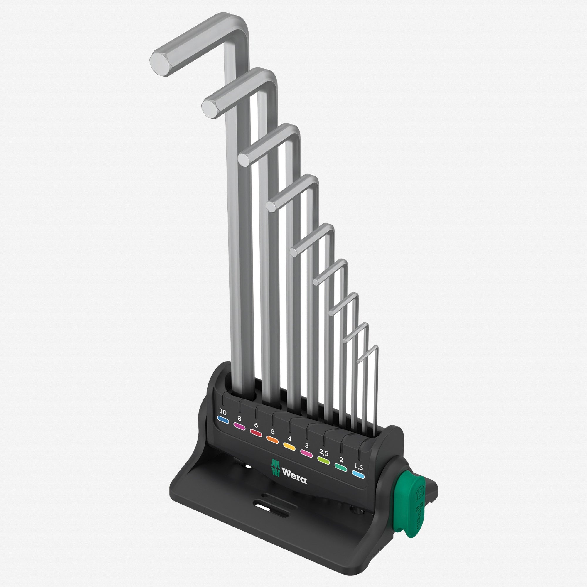 Wera 022102 950/9 Hex-Plus 8 L-key Set, Metric, Chrome-plated, 9 Pieces - WR022102 - KC Tool