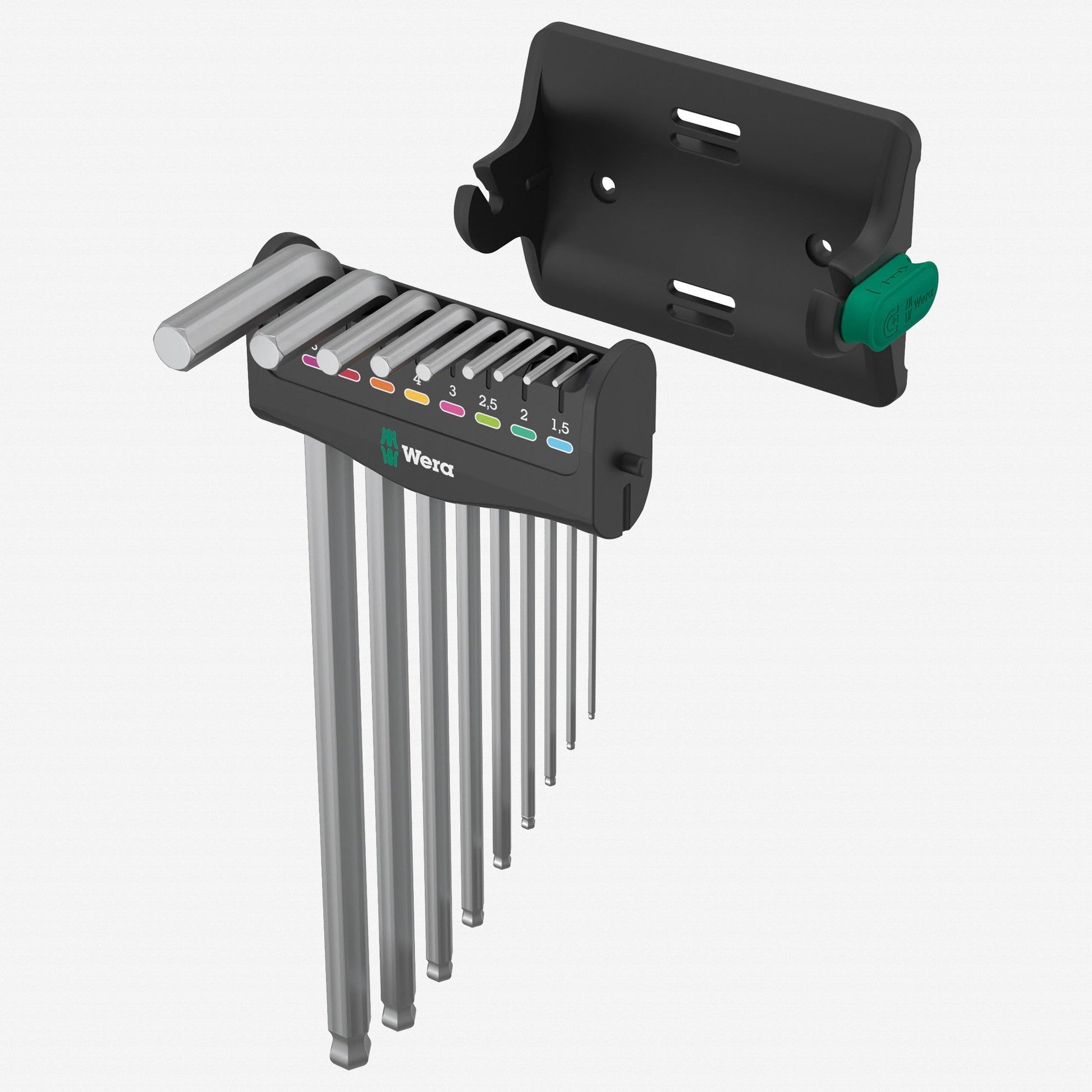 Wera 022102 950/9 Hex-Plus 8 L-key Set, Metric, Chrome-plated, 9 Pieces - WR022102 - KC Tool