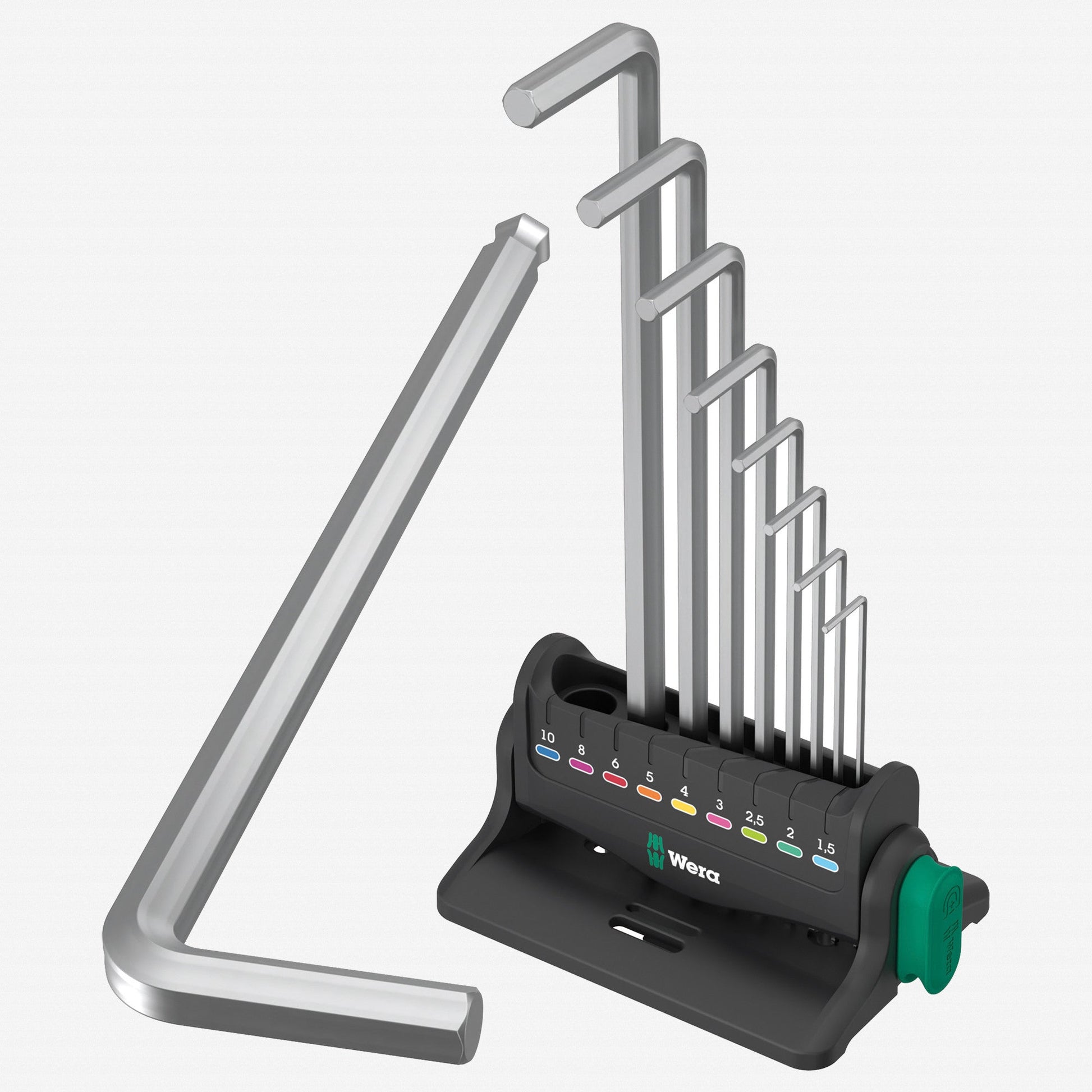 Wera 022102 950/9 Hex-Plus 8 L-key Set, Metric, Chrome-plated, 9 Pieces - WR022102 - KC Tool