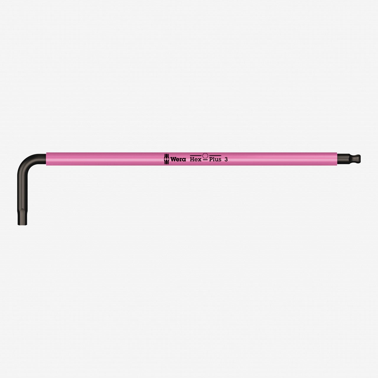 Wera 022200 3.0 x 123 mm Hex-Plus L-key with Holding Function (Fluorescent Pink) - WR022200 - KC Tool