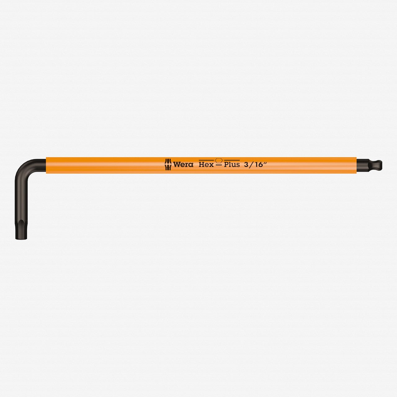 Wera 022634 3/16" x 154mm Hex + Ball End Hex L - key (Bright Orange) - WR022634 - KC Tool