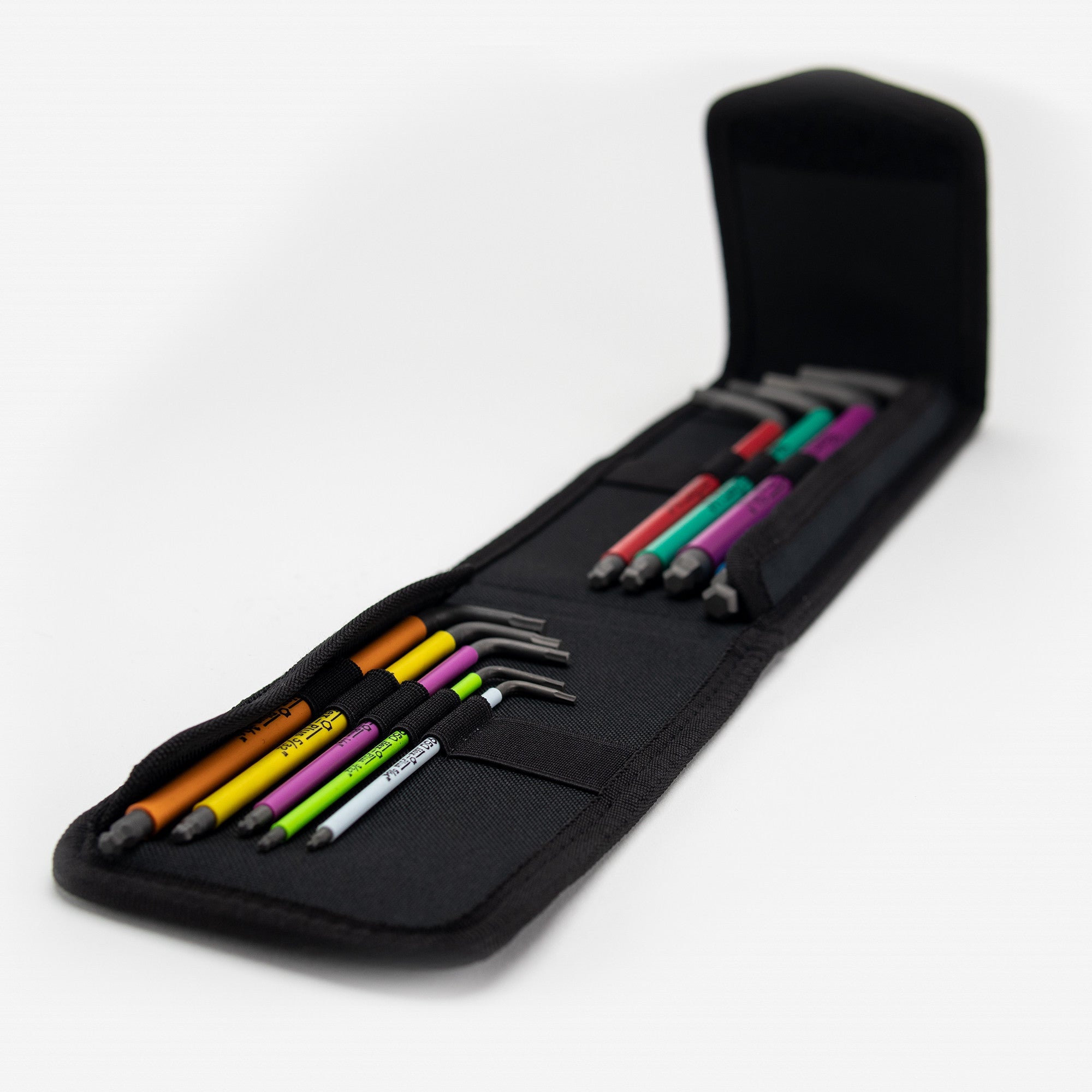 Wera 022639 9 Piece SZ Multicolor Hex + Ball End Hex SAE L-key Pouch Set - WR022639 - KC Tool