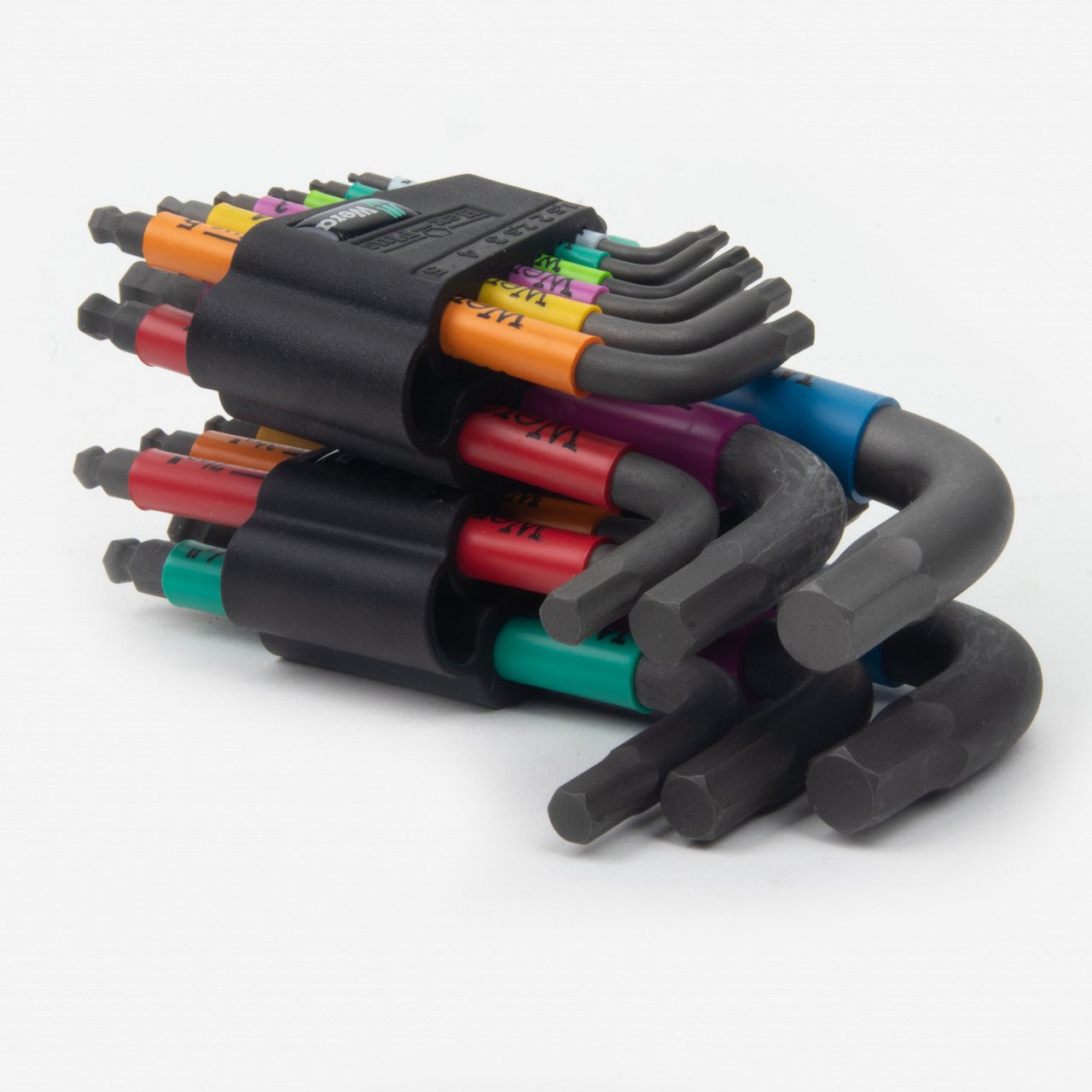 Wera 022641+133164 Stubby Multicolor Hex + Ball End Metric/SAE Combo L - key Clip Set - KCT-WRSTUBHEXKEY - KC Tool