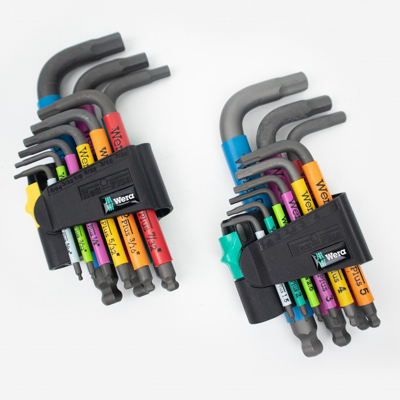 Wera 022641+133164 Stubby Multicolor Hex + Ball End Metric/SAE Combo L-key Clip Set - KCT-WRSTUBHEXKEY - KC Tool