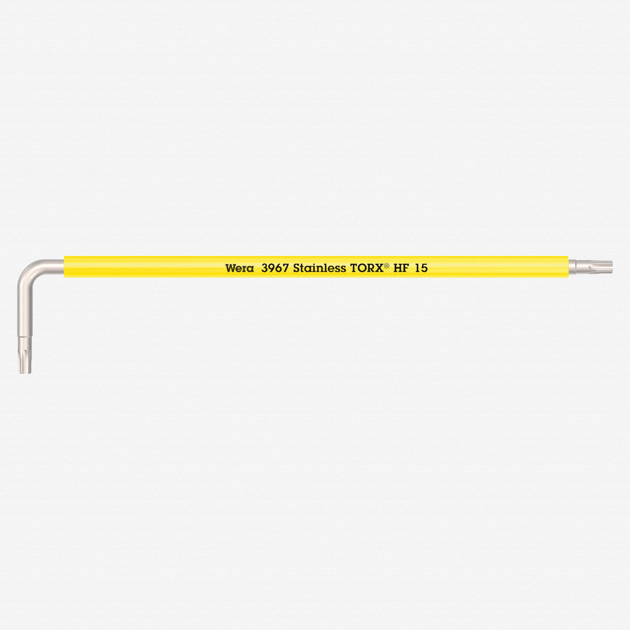 Wera 022683 Multicolor Torx HF Stainless L - key, T15 x 123mm (Bright Yellow) - WR022683 - KC Tool