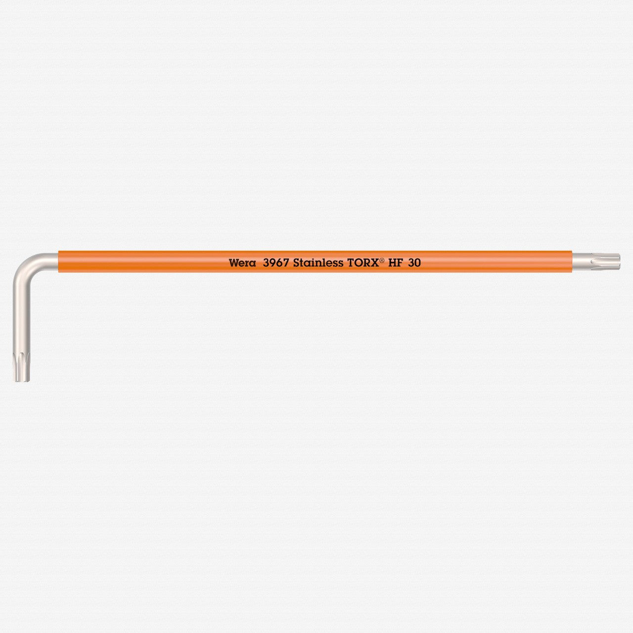 Wera 022687 Multicolor Torx HF Stainless L - key, T30 x 195mm (Bright Orange) - WR022687 - KC Tool