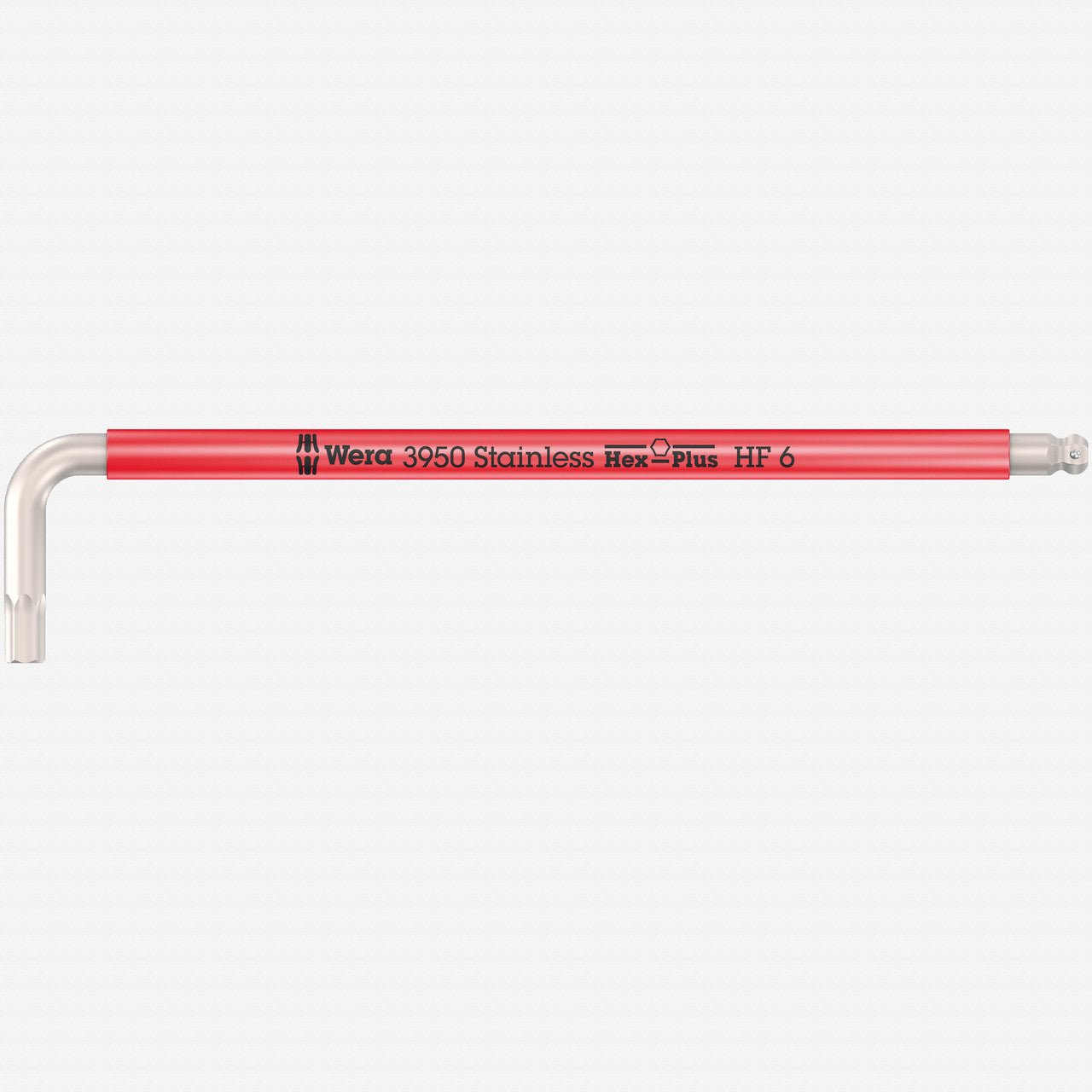 Wera 022696 SPKL Multicolor Stainless Metric Hex L - key with Holding Function, 6.0mm (Red) - WR022696 - KC Tool