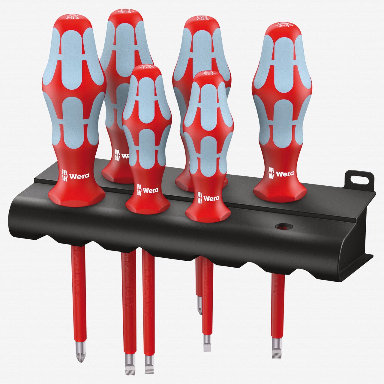 Wera 022745 VDE Stainless Screwdriver Set + Rack, PZ + SL - WR022745 - KC Tool