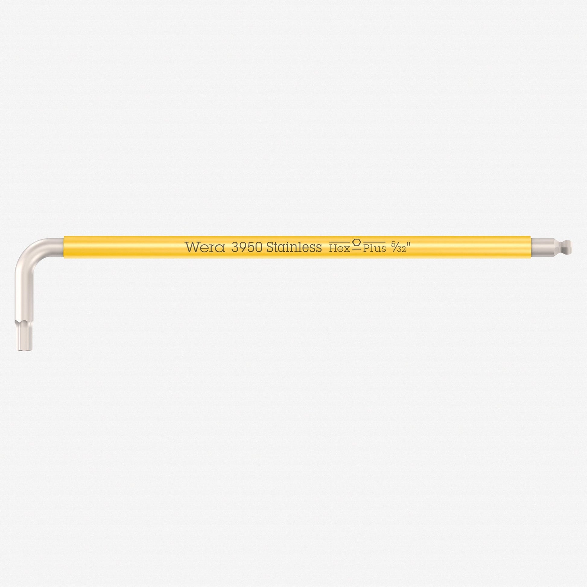 Wera 022853 Multicolor Hex-Plus Stainless L-key with Ball End, 5/32" x 137mm (Yellow) - WR022853 - KC Tool