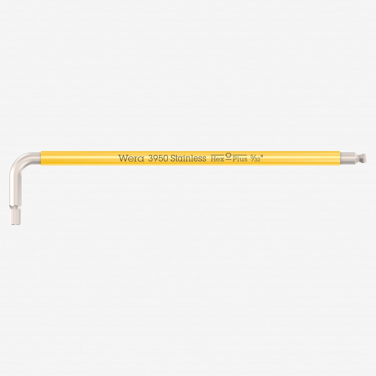 Wera 022853 Multicolor Hex - Plus Stainless L - key with Ball End, 5/32" x 137mm (Yellow) - WR022853 - KC Tool