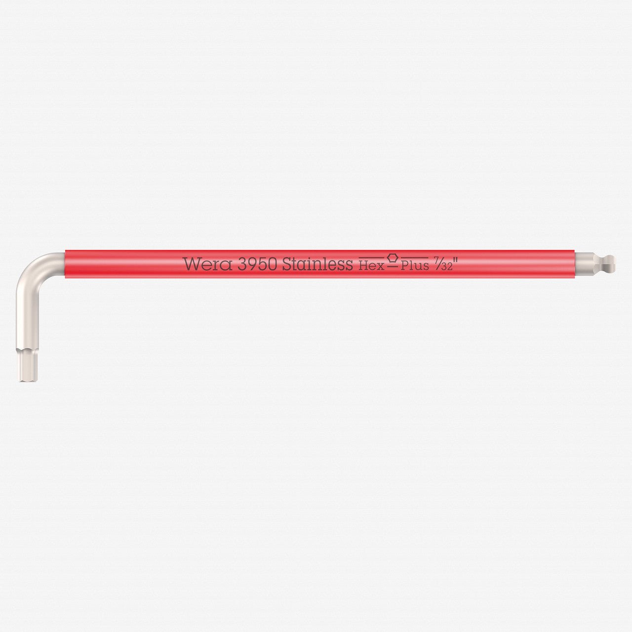 Wera 022855 Multicolor Hex - Plus Stainless L - key with Ball End, 7/32" x 172mm (Red) - WR022855 - KC Tool