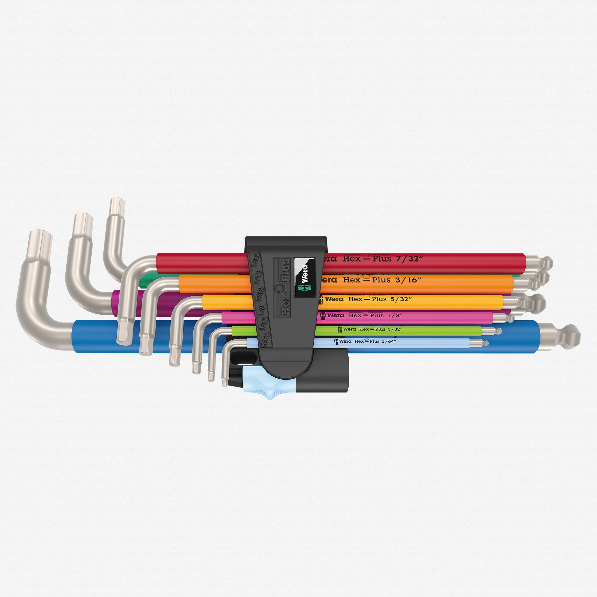 Wera 022860 SAE Multicolor Hex Stainless Steel Ball End Hex L-key Set - WR022860 - KC Tool