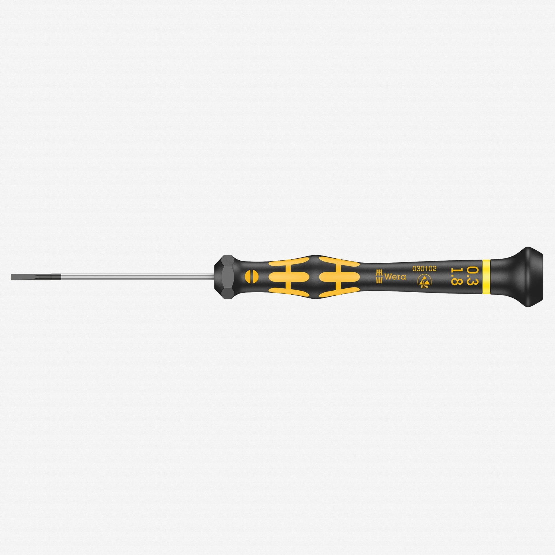 Wera 030102 1.8 x 60mm ESD Safe Slotted Precision Screwdriver - WR030102 - KC Tool