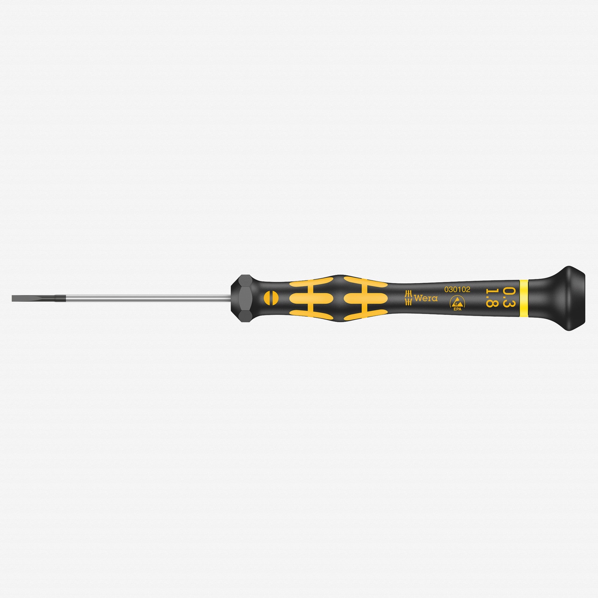 Wera 030102 1.8 x 60mm ESD Safe Slotted Precision Screwdriver - WR030102 - KC Tool