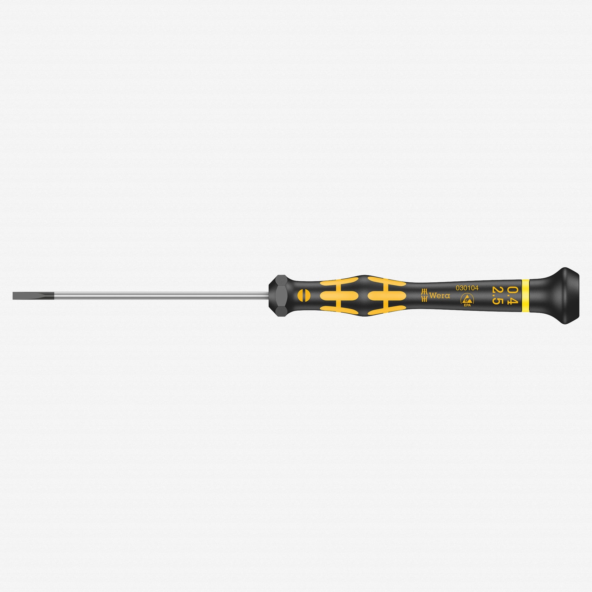 Wera 030104 2.5 x 80mm ESD Safe Slotted Precision Screwdriver - WR030104 - KC Tool